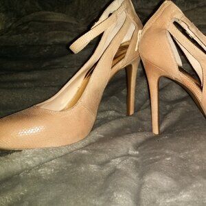 Jennifer Lopez Essie Blush Snake Skin Stiletto Pump Heels Women's Pink